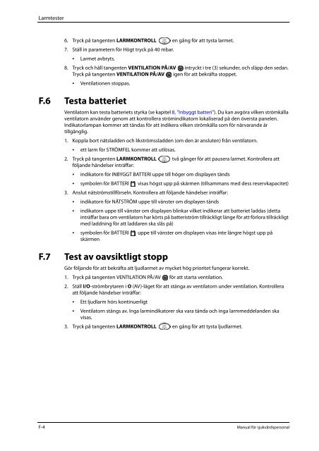 3.6 Parametrar och inställningsintervall för P Simv-läge - Covidien