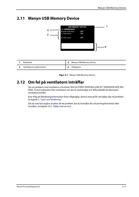 3.6 Parametrar och inställningsintervall för P Simv-läge - Covidien