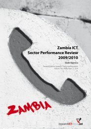 Zambia ICT Sector Performance Review 2010 - Research ICT Africa
