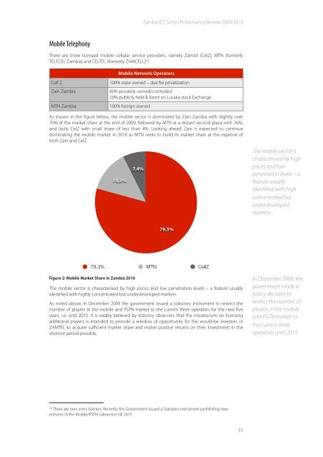 Zambia ICT Sector Performance Review 2010 - Research ICT Africa