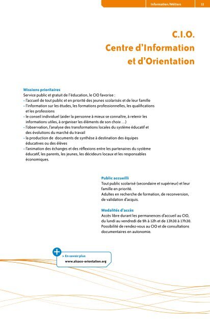 Memo Orientation - Réseau Information Jeunesse d'Alsace