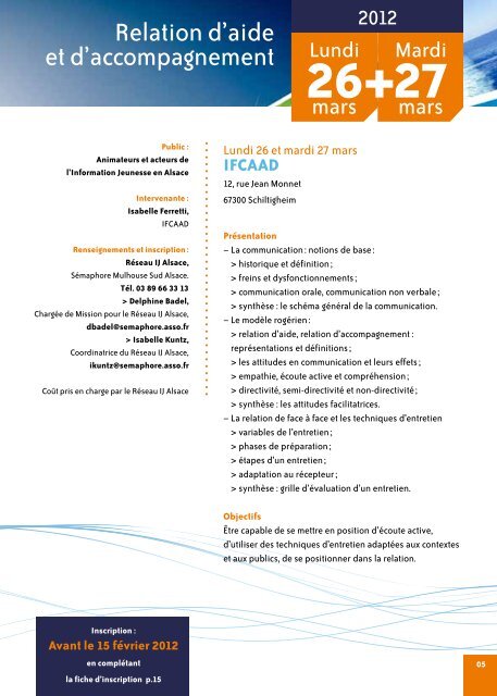 Guide des formations - Réseau Information Jeunesse d'Alsace