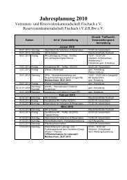 Jahresplanung 2010 - Veteranen- und Reservistenkameradschaft ...