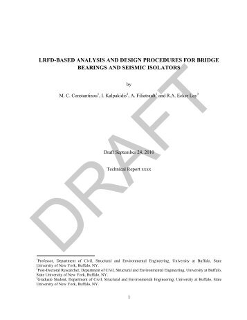lrfd-based analysis and design procedures for bridge bearings and ...
