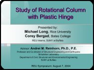 Study of Rotational Column with Plastic Hinge - MCEER