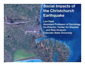 Social Impacts of the Christchurch Earthquake - MCEER