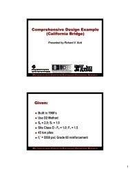 Comprehensive Design Example (California Bridge) Given: - MCEER