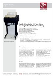 Matrix-Zeilendrucker COT Top7 Cutter mit integrierter ...