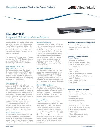 iMAP 9100 Datasheet - Allied Telesis