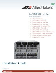 Installation Guide: SwitchBlade x3112 (Rev. E) [PDF ... - Allied Telesis