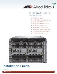 SwitchBlade x3112 Installation Guide - Allied Telesis