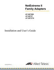 NetExtreme II Family Adapters Installation and User's ... - Allied Telesis