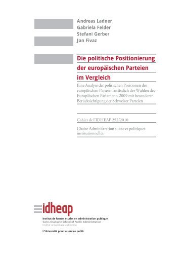 Die politische Positionierung der europÃ¤ischen ... - Andreas Ladner