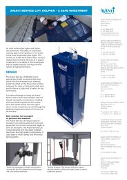 AvAnti Service Lift DoLphin - A SAfe inveStment ... - Avanti Online