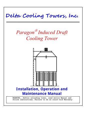 Installation & Operation Manual PDF - Delta Cooling Towers