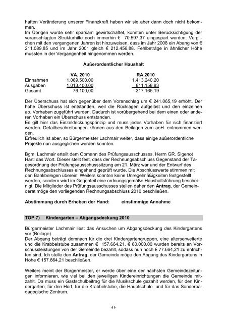 GR-Protokoll (87 KB) - .PDF - Gemeinde Hofkirchen im Traunkreis