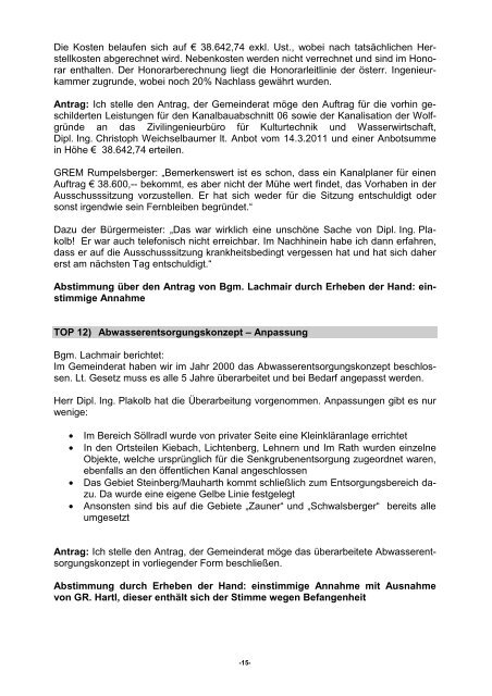 GR-Protokoll (87 KB) - .PDF - Gemeinde Hofkirchen im Traunkreis