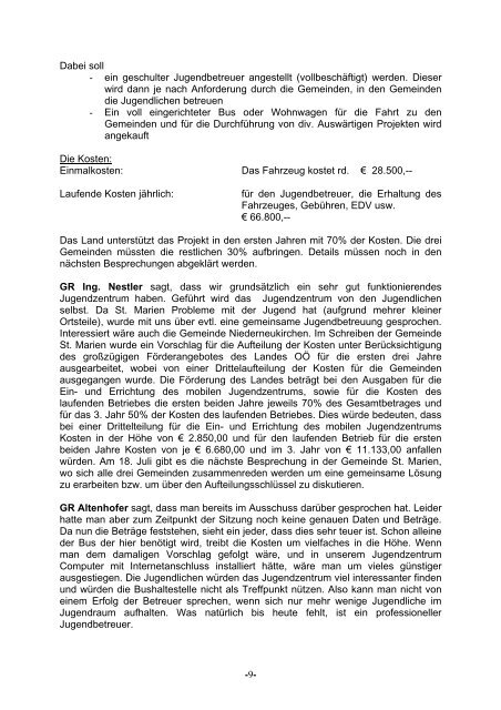 GR-Protokoll - .PDF - Gemeinde Hofkirchen im Traunkreis