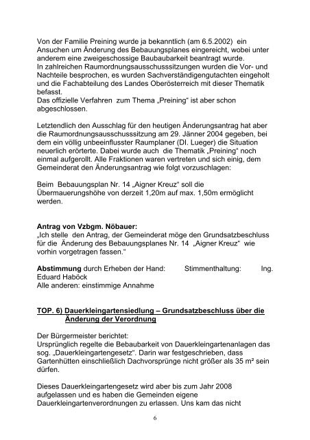 GR-Protokoll - .PDF - Gemeinde Hofkirchen im Traunkreis