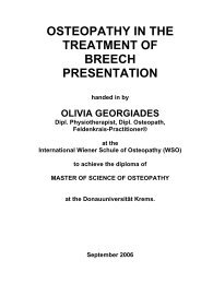 osteopathy in the treatment of breech presentation - Osteopathic ...