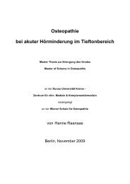 Osteopathie bei akuter Hörminderung im Tieftonbereich