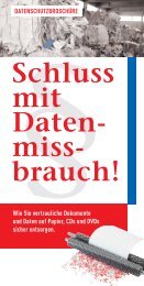 Schluss mit Daten- miss- brauch! - resin GmbH