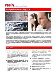 IT-Systembetreuung/SLA - resin GmbH