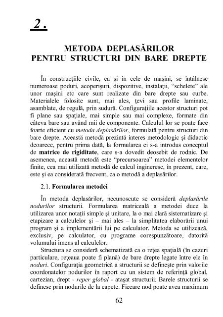 3. Metoda deplasÄrilor pentru structuri din bare drepte