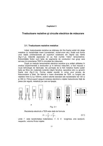 Traductoare rezistive Åi circuite electrice de mÄsurare