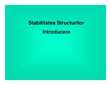 Stabilitatea Structurilor Introducere