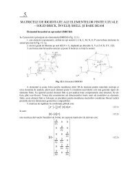 MATRICELE DE RIGIDITATE ALE ELEMENTELOR FINITE UZUALE ...