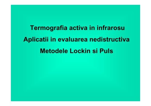 Metode de control nedistructiv. Prezentare generalÄ