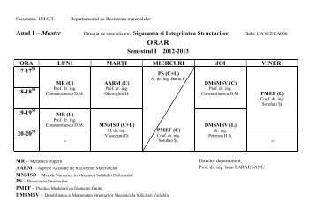 Orar Master