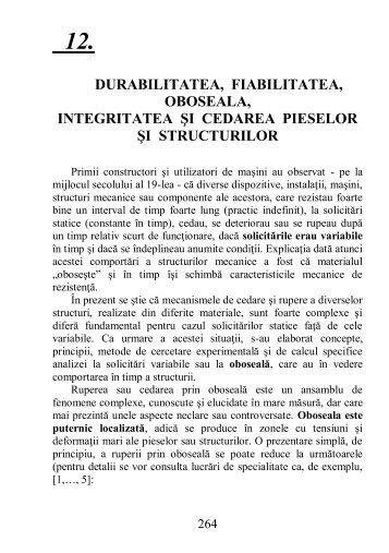 13. Durabilitatea, fiabilitatea, oboseala, integritatea Åi cedarea ...