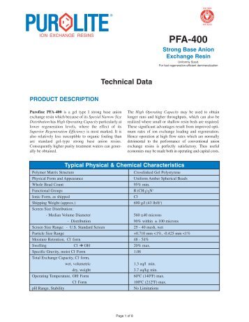 PFA-400 - Res-Kem Corporation