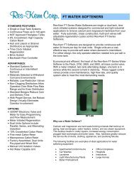FT WATER SOFTENERS - Res-Kem Corporation