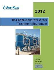 features and specifications - Res-Kem Corporation