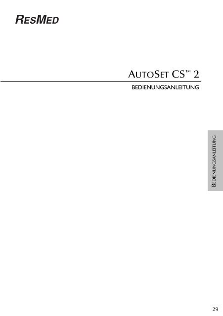 AutoSet CS™ 2 - ResMed