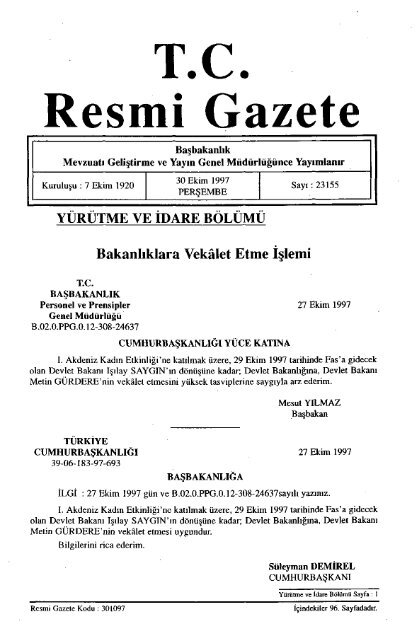 TC Resmi Gazete