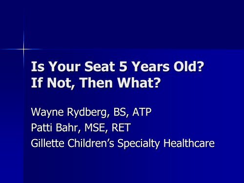 Is Your Seat 5 Years Old? If Not, Then What? - Resna