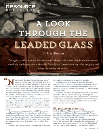 Leaded Glass - Resource Recycling