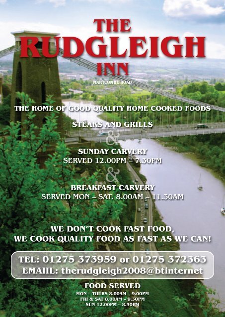 Download the Rudgleigh Menu - UK Restaurant Menus