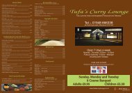 Download the Tufa's Menu - UK Restaurant Menus