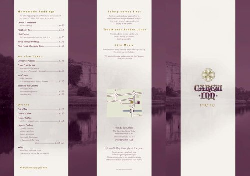 Download the Carew Inn Menu - UK Restaurant Menus