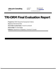 TRI-ORM Final Evaluation Report - ReStore