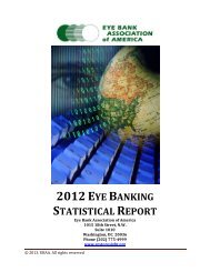 2012 Statistical Report - Eye Bank Association of America