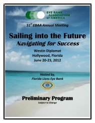 Sailing into the Future - Eye Bank Association of America