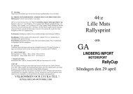 Lille Mats Rallysprint - Resultatservice