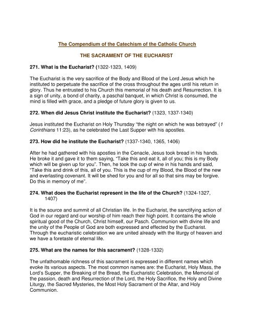 The Compendium Of The Catechism Of The Catholic Church The