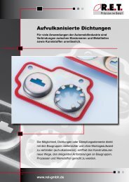 Datenblatt Aufvulkanisierte Dichtungen (2012) - RET GmbH